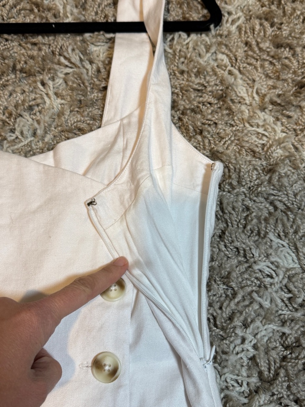 NWT By Anthropologie Sleeveless Linen Midi Dress Ivory size Medium - Picture 6 of 12